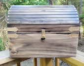 HUGE Wedding Card Box - LARGE Size - Rustic Wood Fairytale Treasure Chest with Card Slot - GoRustic Designs