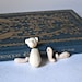 Unusual Vintage White Porcelain Teddy Bear Parts for Doll Making Altered Art