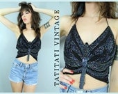 Vintage Heavely BEADED BUTTERFLY Gypsy Top // Vintage Clothes by TatiTatiVintage on Etsy