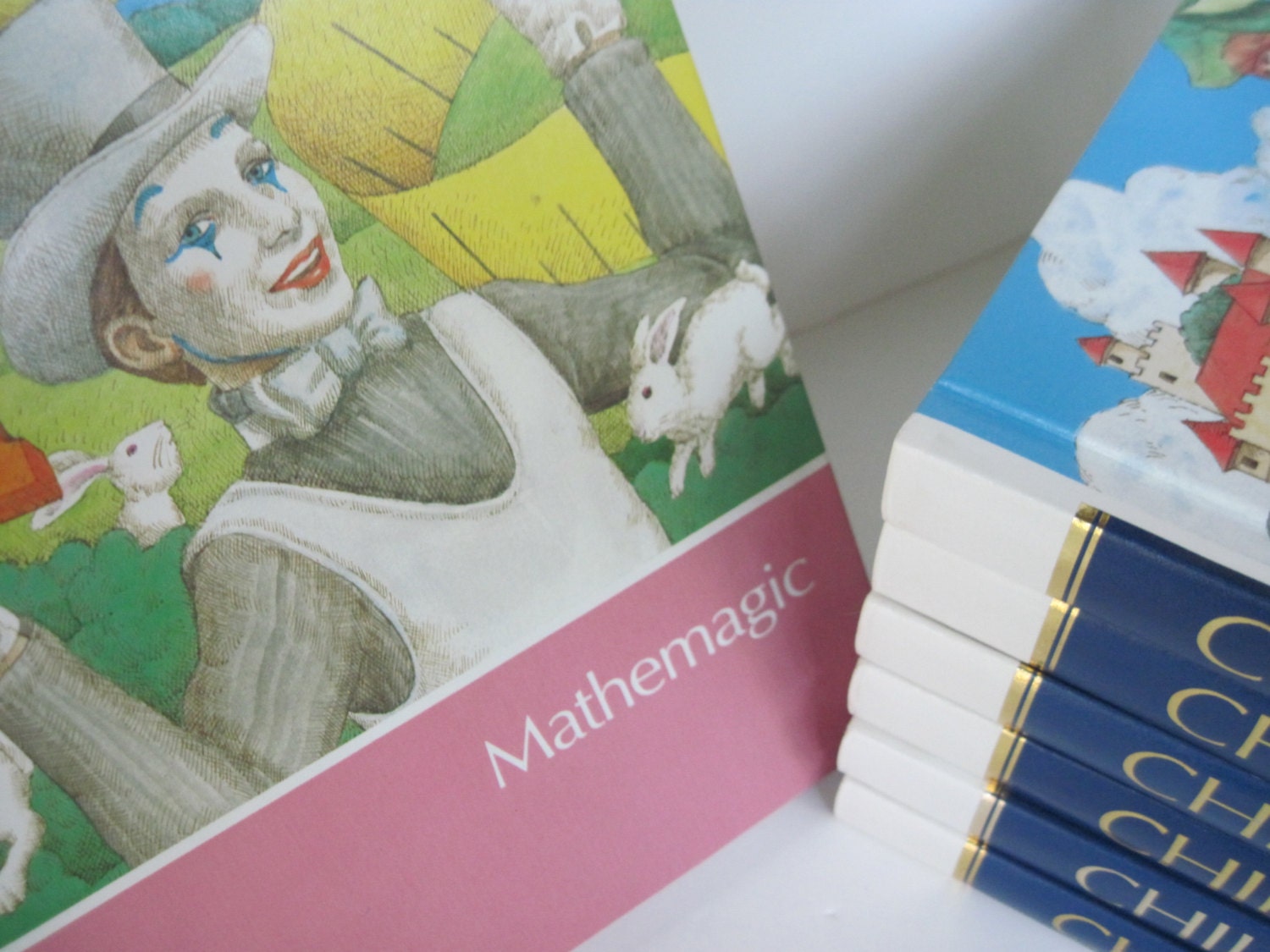 Childcraft Children's Books The How and Why Library Rainbow Colors Educational Interior Decor Vintage Books