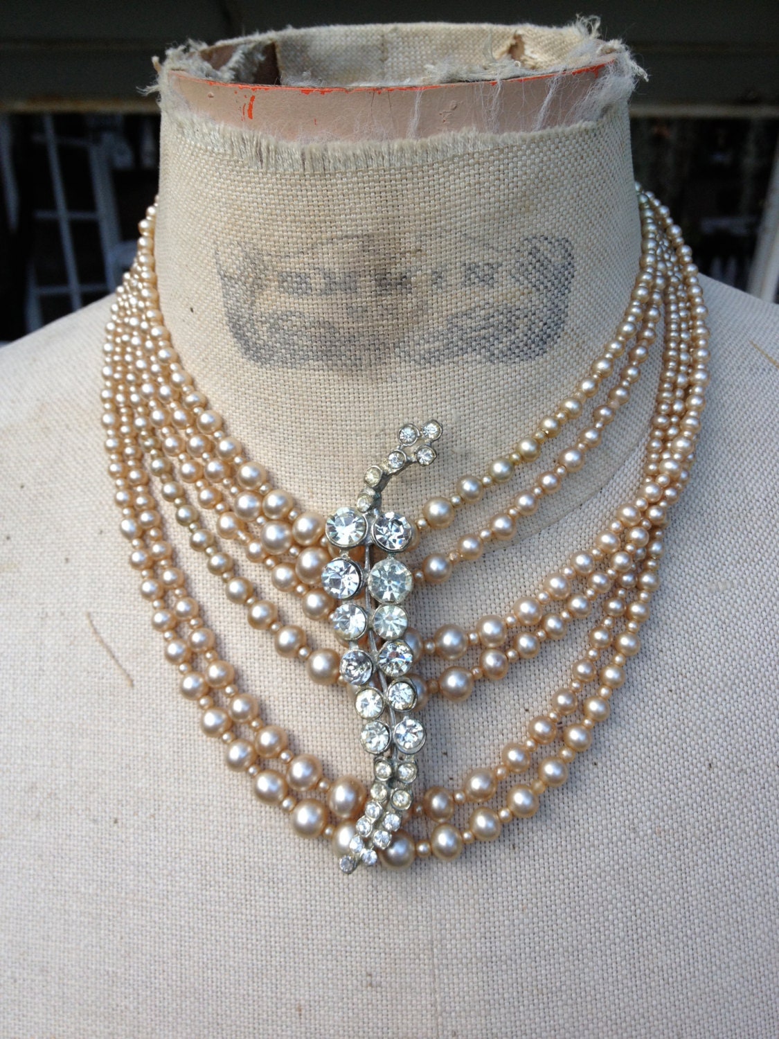 Antique assembled altered Art Deco Necklace