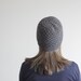 Winter Crochet Beanie for Women, Dark grey, Adult Hat, Super Soft lightweight