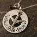 Sterling Silver Hand Stamped Airplane Necklace with Personalized Washer and birthstone Perfect for pilots, military, long distance, travel