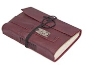 Burgundy Leather Journal with Bookmark