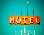 Marions Motel Vintage Sign - Retro Home Decor - Historic Highway 99 - Stockton - Mid Century Modern Decor - 8X10 Fine Art Photograph