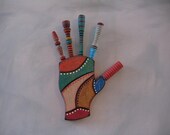Art Hand 3, Original Found Object Sculpture, Wood Carving, Wall Art, by Fig Jam Studio
