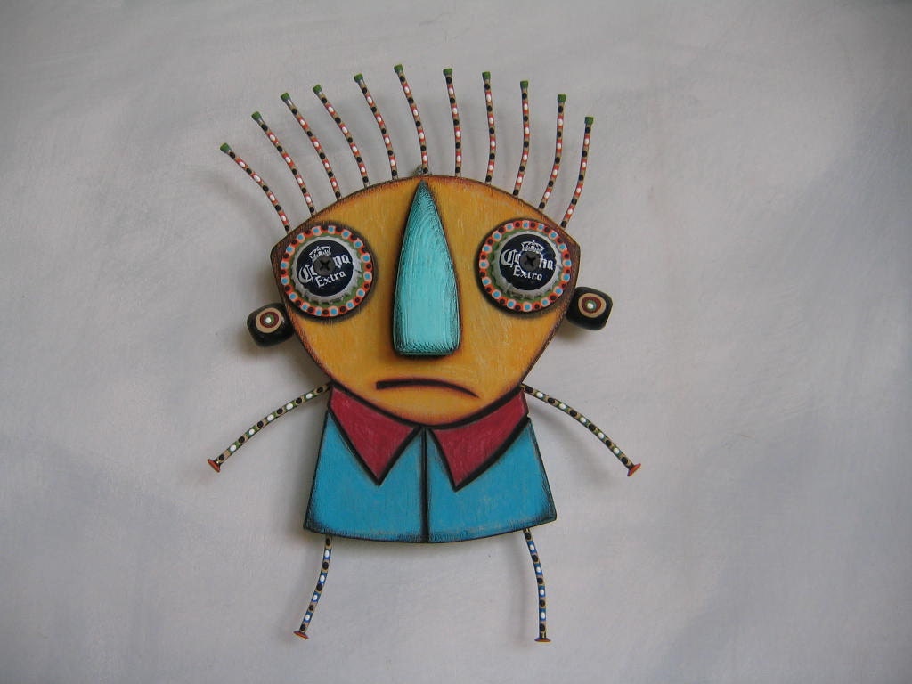 Day Dreamer 6, Original Found Object Sculpture, Wood Carving, Wall Art, by Fig Jam Studio