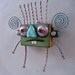 Little Wall Nut 5, Original Found Object Sculpture, Wood Carving, Wall Art, by Fig Jam Studio
