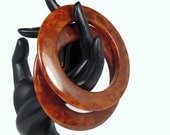 Outstanding Pair of Wide Walled Bakelite Spacers in Marbled Toffee