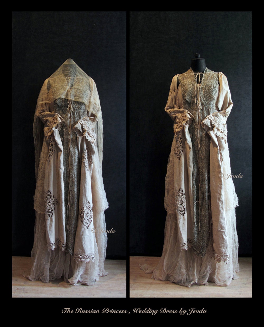 Handmade Gown ,The Russian Princess , Dreamy Fairy Tale Wedding Dress , This Dress IS SOLD , Don't buy It Please