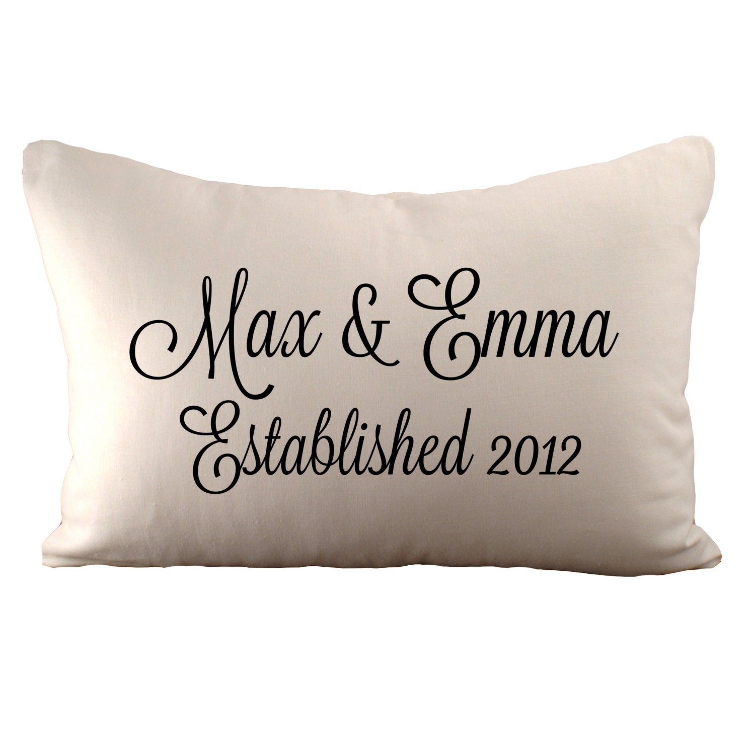 Custom Cushion Cover - Choose Your Text, Font, Font Colour & Fabric - 12x18