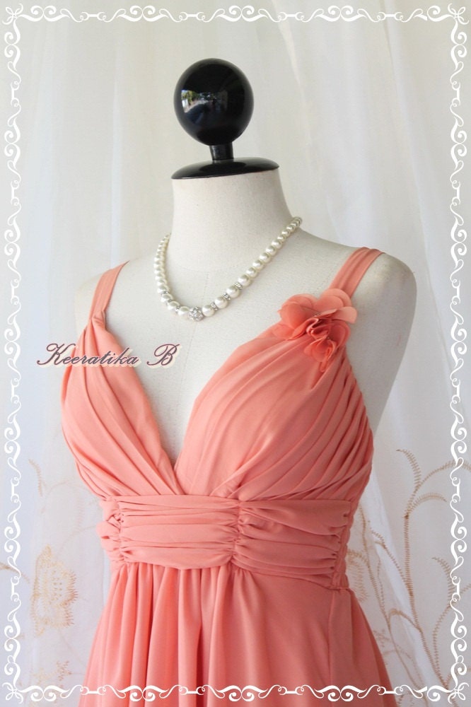 Marilyn Party - Gorgeous Pale Tangerine Cocktail Dress Prom Party Wedding Bridesmaid Cocktail Night Dancing Dress