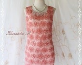 Sexy Night - Bandage Dress Pink Color See Through Lace Front With Elastic Back Prom Party Night Cocktail Dress Crystal Bead Embroidered