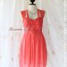 Lucky II - Sweet Spring Summer Sundress Bright Red Color Flutter Sleeve Lacy Top simply Party Dress