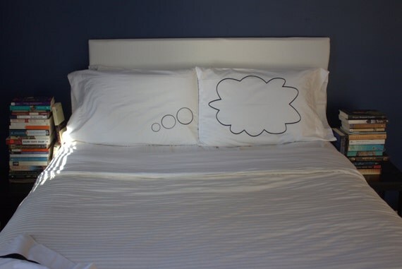 PERFECT WEDDING GIFT Unique Thought Bubble Pillow Case For Weddings, Couples Love Pillowcases
