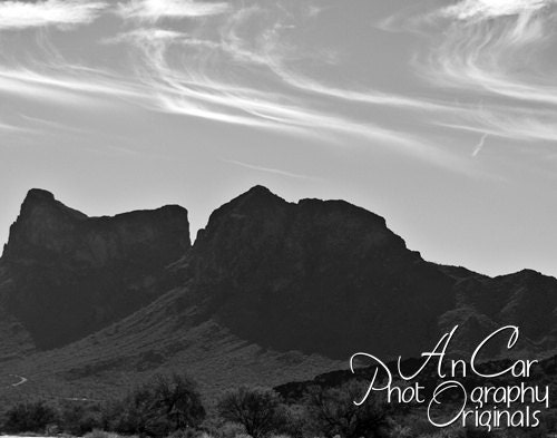 Arizona Mountains number 4 8x10 Fine Art Black and White