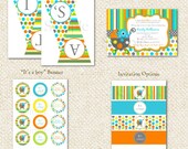 Monster Baby Shower - DIY Printable Personalized Birthday Party Package Party Pack