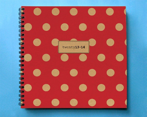 2013-14 Financial Year Weekly Planner- LARGE 20cm/7.9in Square - Choose Your Colour