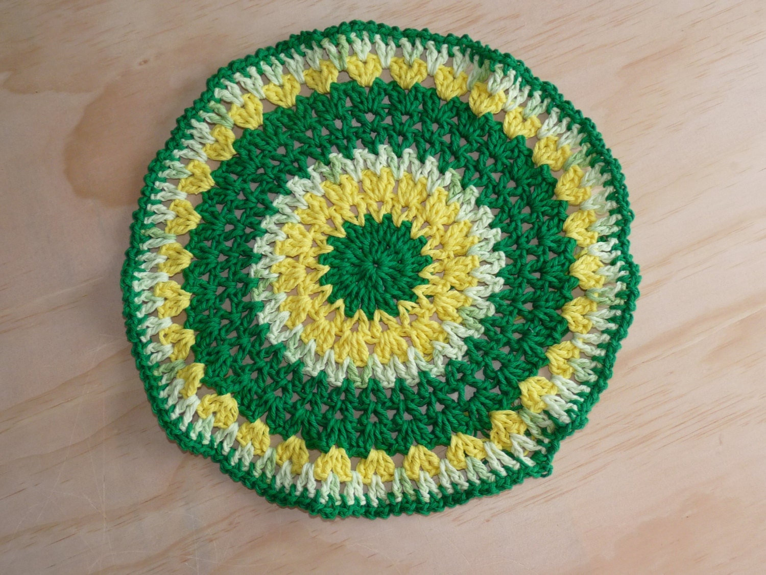 Crochet Cotton Doily Mandala Spring St. Patty's