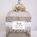 Romantic Roses, Lace and Pearls-Medium Champagne/Gold Bird Cage-Wedding card holder