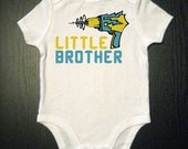 Little Brother Laser Gun Baby Shirt - One Piece Bodysuit - Little Brother -  Baby, Toddler and Kids Clothes
