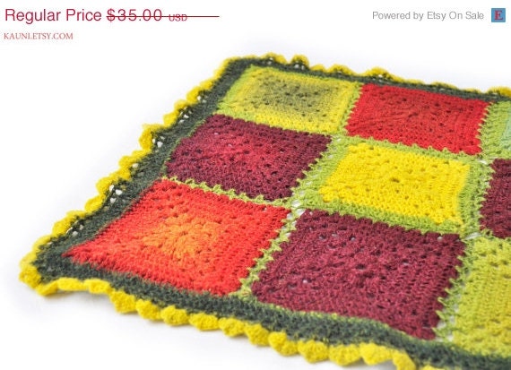 ON SALE Pet Blanket, Pet comforter 100%Wool, Crocheted. Handmade. Ready to ship. FREE Shipping Worldwide