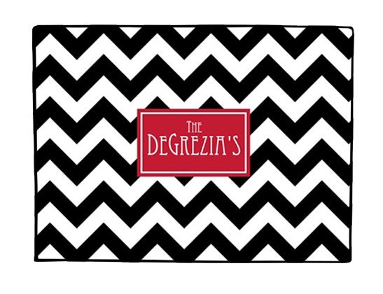 Personalized Welcome Door Mat with Monogram or Last Name- Choose Colors