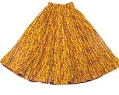 Gypsy Skirt in Mustard, 100% Cotton Madame Hall Signature Skirt