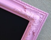 FRAMED CHALKBOARD Light Pink Chalk Board Vintage Style Frame Wedding Display Candy Bar Sign Party Decor Photo Prop or Nursery Decor