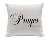 Prayer Pillow Cover, Black and White Pillow, sizes 14 inch pillow, 16 inch pillow,