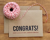 Congratulations Card - Modern Eco-Friendly Simple Congrats Graduation Card