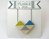 Wood Geometric Necklace FLAGG II
