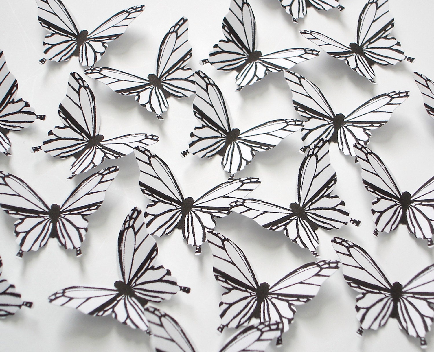 20 Wedding White Butterfly scrapbook embellishments, cutouts, confetti, card making, supply, handmade, party, decor, wedding - No997