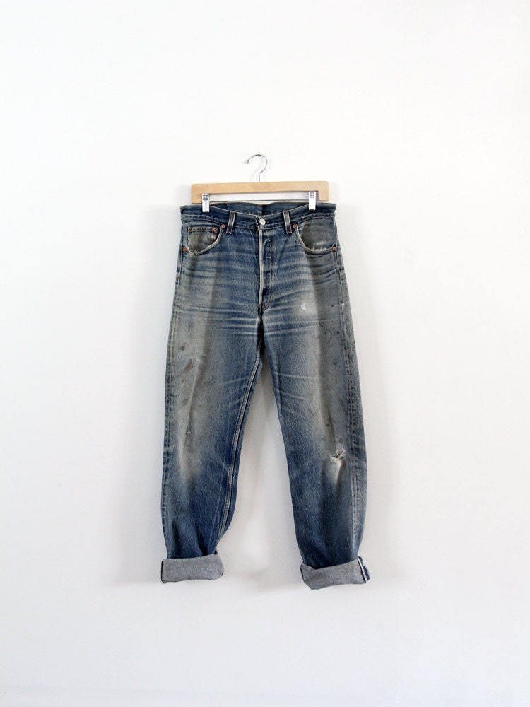 Vintage Levis Jeans / 80s Levis 501 Denim / Waist 35