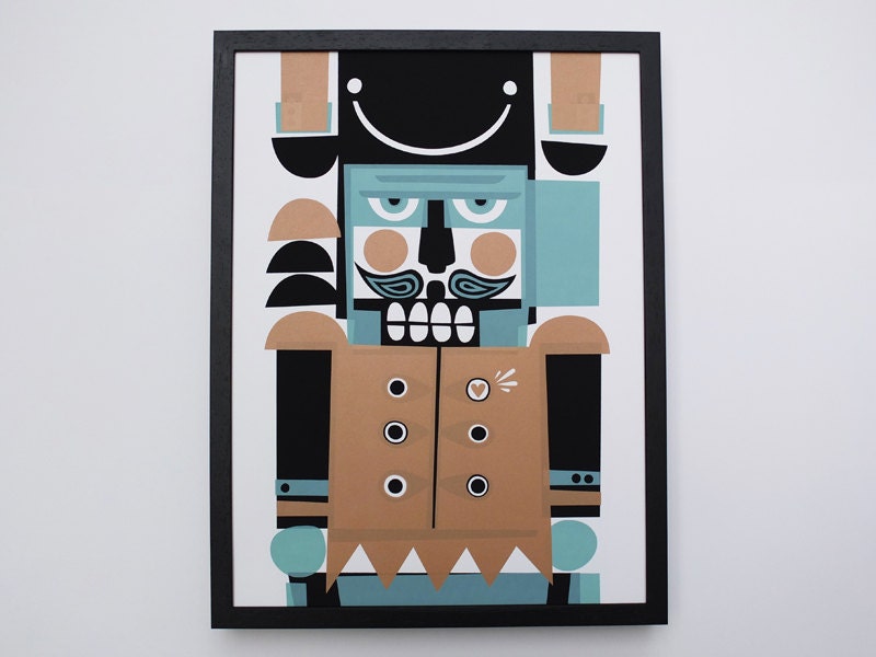 Nutcracker Print, limited edition screenprint, 30 x 40 cm