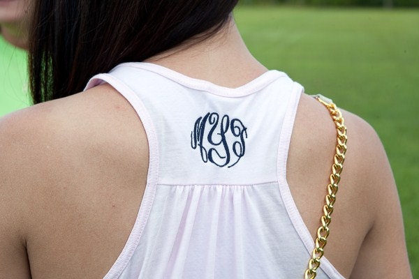 Monogrammed Racer Back Tank - Bella Tank Top - Bridesmaid Gift - Sorority Gift - Flowy Tank