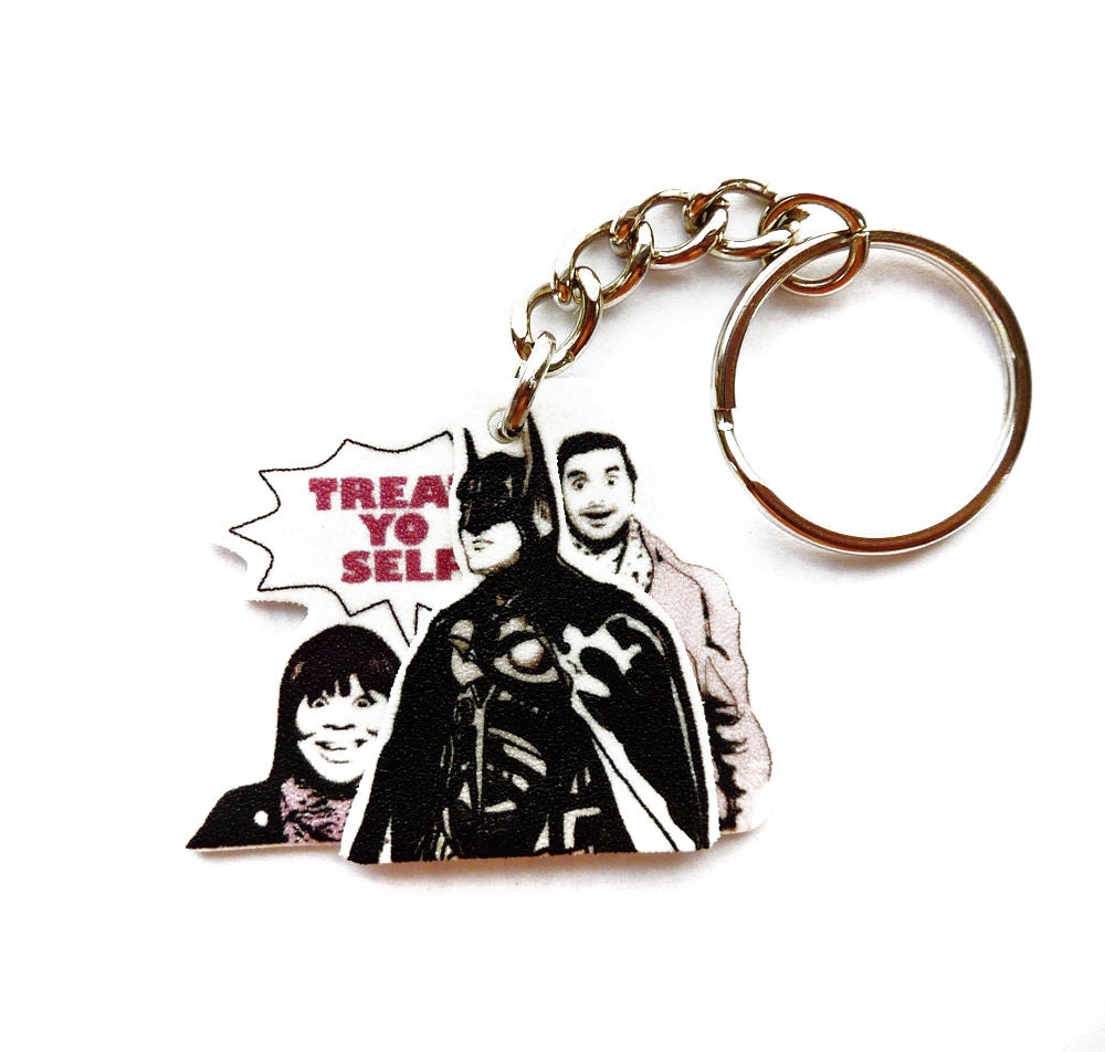 Parks and Recreation -A Whole  New Level of Nerd keychain - Treat Yo Self