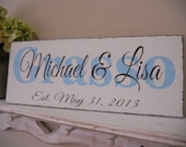 Wedding sign,Beach Wedding, Personalized Wedding/Family name signs, established date, Wedding gift, House warming gift