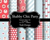 Shabby Chic Party- INSTANT DOWNLOAD Digital Paper Set Il_170x135