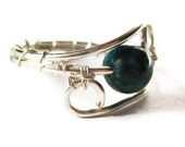 Boho Chic Ring -  Artistic Jewelry -  Custom size Emerald Rings - Australian Sapphire Jasper