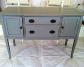 Painted Cottage Grey Dresser Server Buffet Sideboard- FREE MANHATTAN and New England DELIVERY