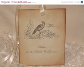 Memorial Day Sale Vintage Wedding Wish Tree Tags for the Bride and Groom ECS