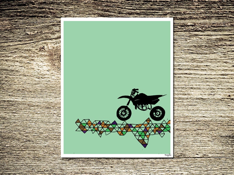Triangle Motocross Print