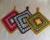 1 Pcs Handmade Crochet Doubledeck Potholders Kitchen Accesories...COTTON...
