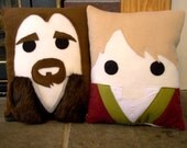 The Hobbit pillow, Bilbo, Thorin, Gandalf, throw pillow, Decorative pillow Lord of the Rings