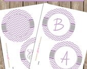 Banner - Purple Sugar and Spice Chevron Baby Shower Banner "Baby Shower" - Design2 INSTANT DOWNLOAD Il_170x135