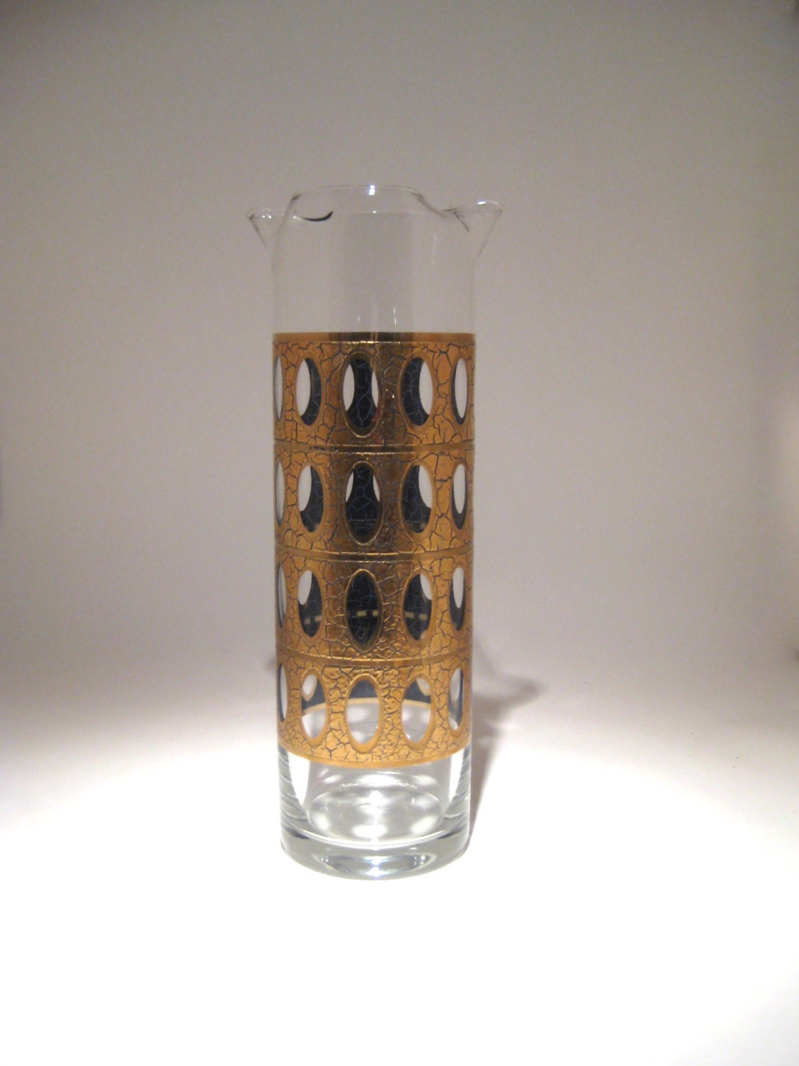 Culver Glass  - Martini Pitcher - Pisa Pattern