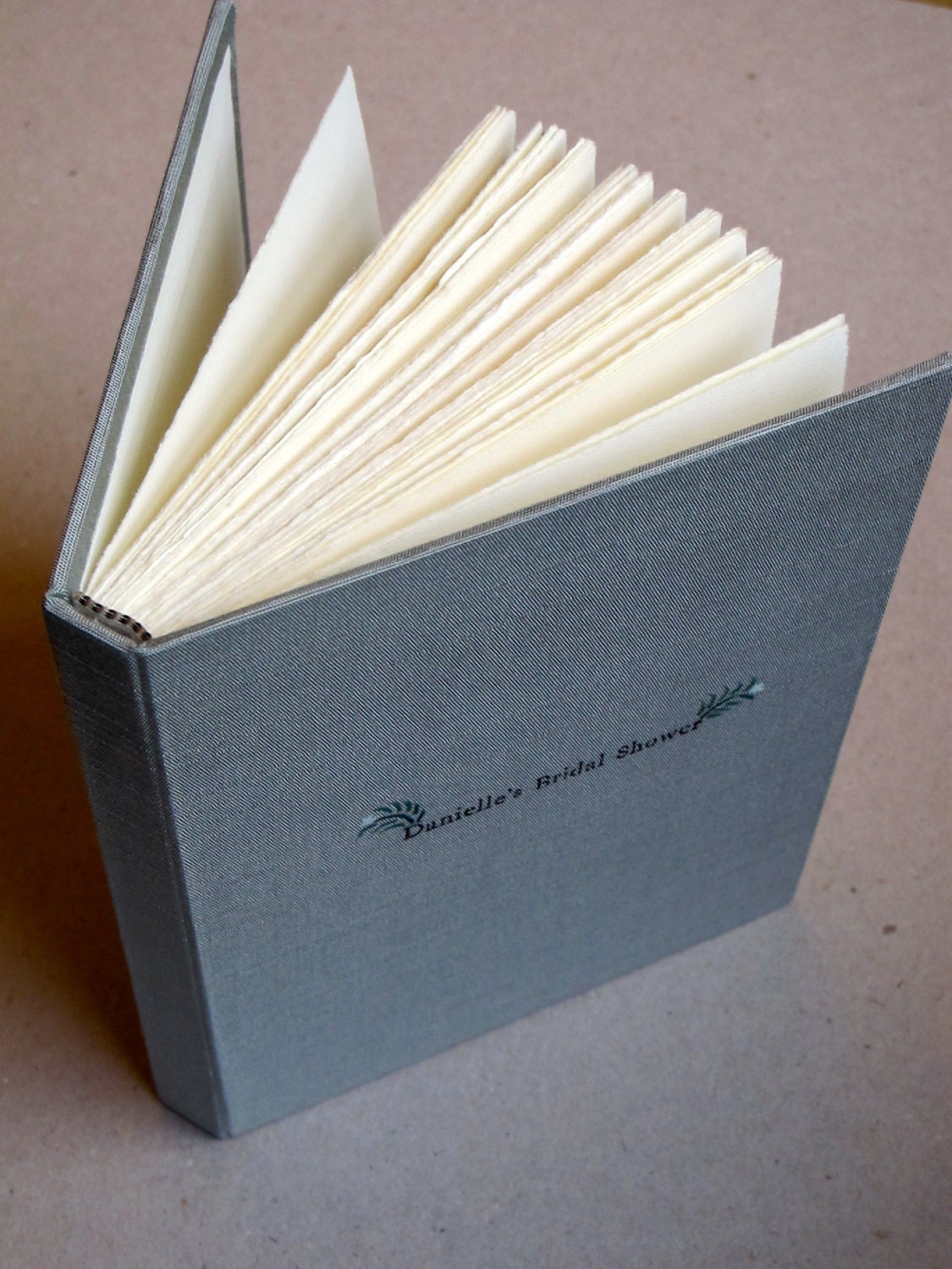 Personalized Silver Handpainted and Letterpress Journal