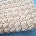 Crochet baby blanket off white baby girl boy afghan neutral crib stroller lap blanket