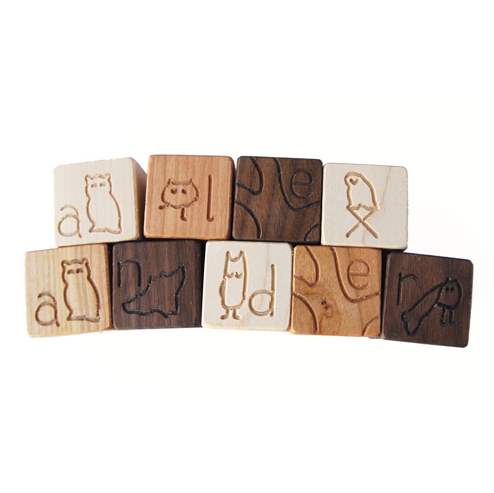9 Personalized wood blocks, custom name blocks for babies and kids